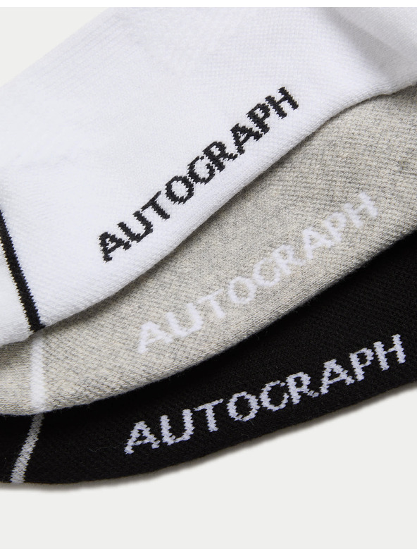 Marks & Spencer Športové ponožky zo zmesi bavlny Supima®, 3 ks Marks & Spencer viacfarebná