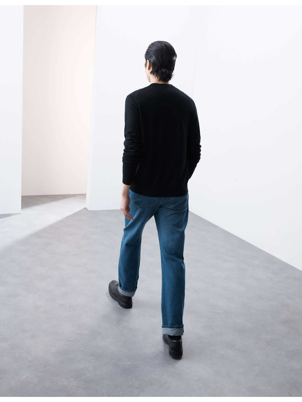 Marks & Spencer Kardigán s výstrihom do V z vlny merino Marks & Spencer modrá