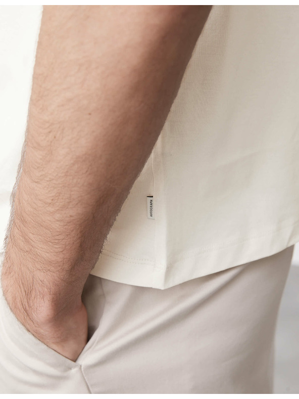 Marks & Spencer Tričko z prémiovej bavlny, úzky strih Marks & Spencer smotanová