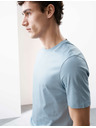 Marks & Spencer Tričko z prémiovej bavlny, úzky strih Marks & Spencer modrá