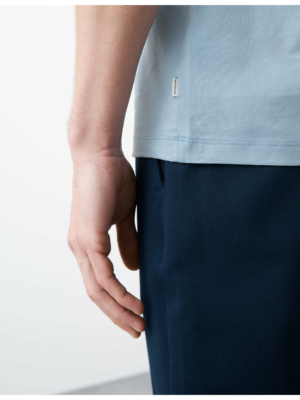 Marks & Spencer Tričko z prémiovej bavlny, úzky strih Marks & Spencer modrá