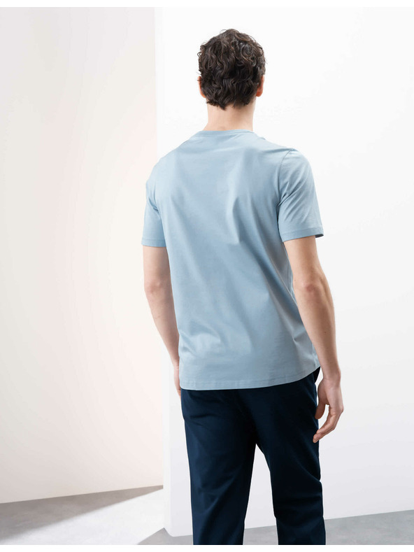 Marks & Spencer Tričko z prémiovej bavlny, úzky strih Marks & Spencer modrá