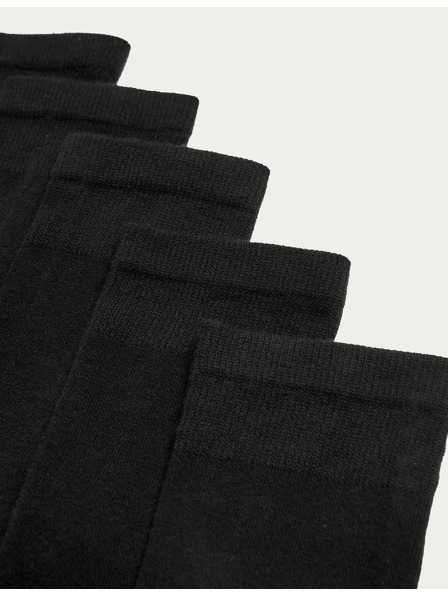 Marks & Spencer Balenie 5 párov mimoriadne pohodlných členkových ponožiek s vysokým podielom bavlny Marks & Spencer čierna