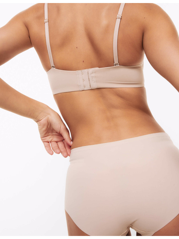 Marks & Spencer Šortkové nohavičky bez viditeľných lemov s vysokým pásom, 3 ks v balení Marks & Spencer béžová