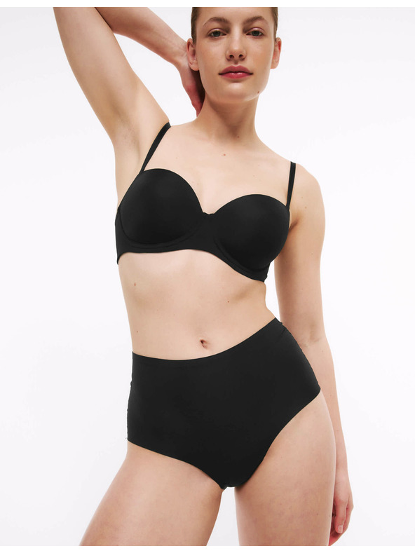 Marks & Spencer Šortkové nohavičky bez viditeľných lemov s vysokým pásom, 3 ks v balení Marks & Spencer čierna