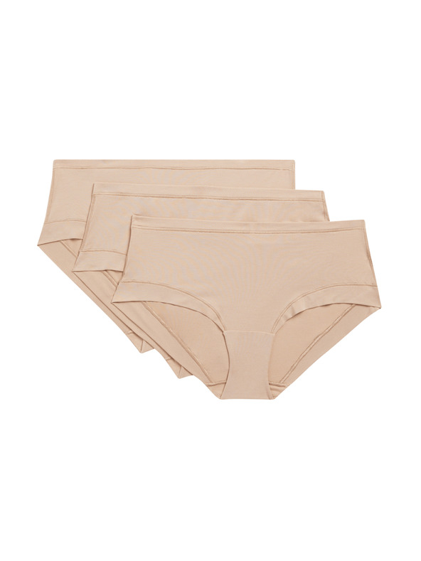 Marks & Spencer Šortkové nohavičky z modalu s nízkym pásom a technológiou Flexifit™, 3 ks Marks & Spencer béžová