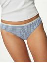 Marks & Spencer Bikiny nohavičky s vysokým podielom bavlny, sada 4 ks Marks & Spencer modrá