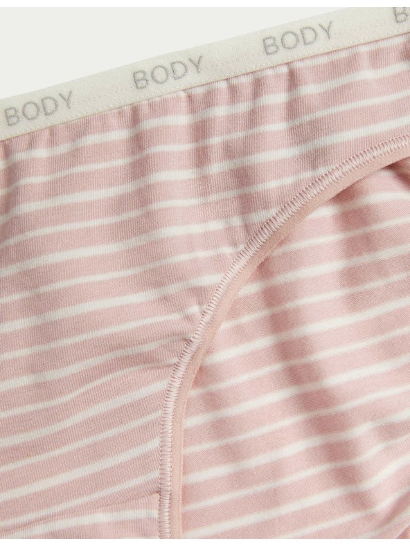 Marks & Spencer Bikiny nohavičky s vysokým podielom bavlny, sada 4 ks Marks & Spencer modrá