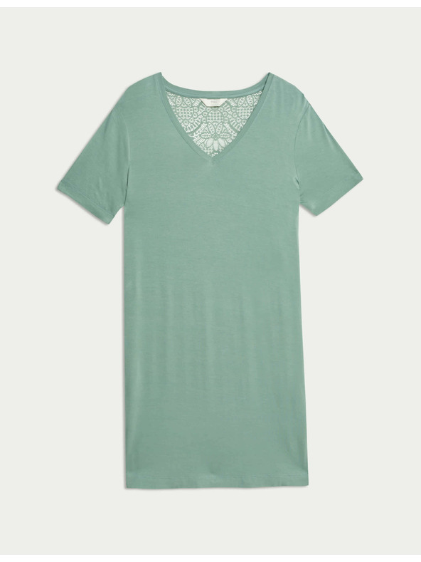 Marks & Spencer Nočná košeľa s čipkou Marks & Spencer zelená