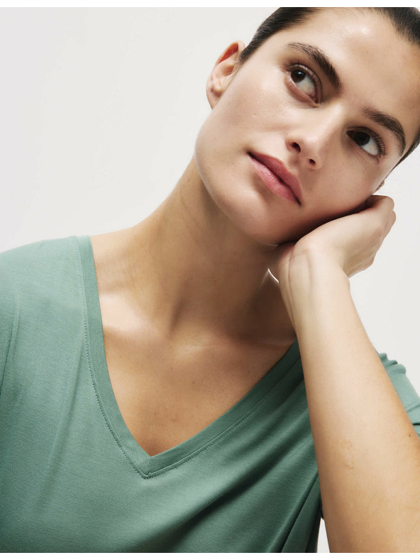 Marks & Spencer Nočná košeľa s čipkou Marks & Spencer zelená