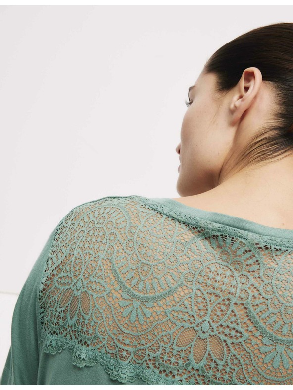 Marks & Spencer Nočná košeľa s čipkou Marks & Spencer zelená