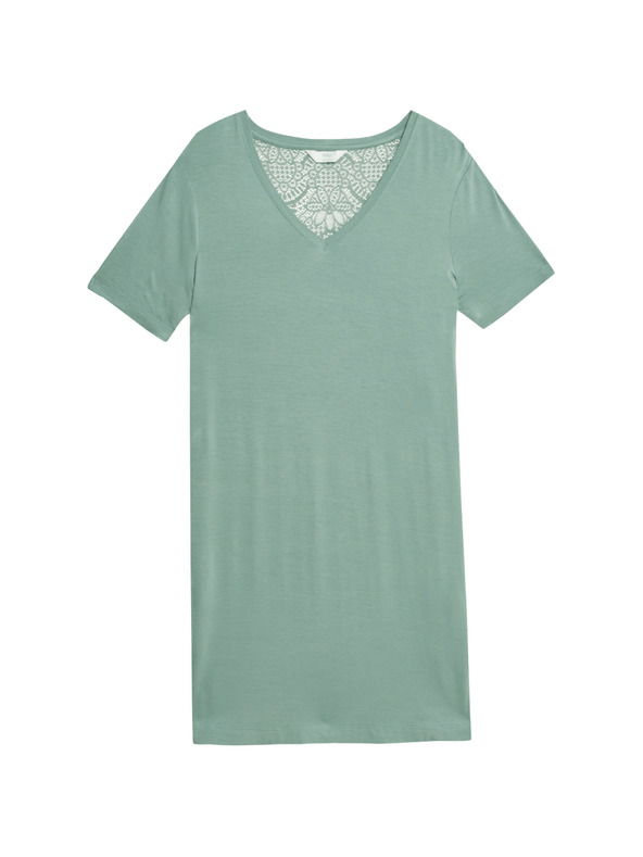 Marks & Spencer Nočná košeľa s čipkou Marks & Spencer zelená