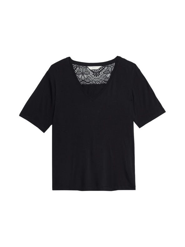 Marks & Spencer Pyžamový top s čipkovým detailom Marks & Spencer čierna