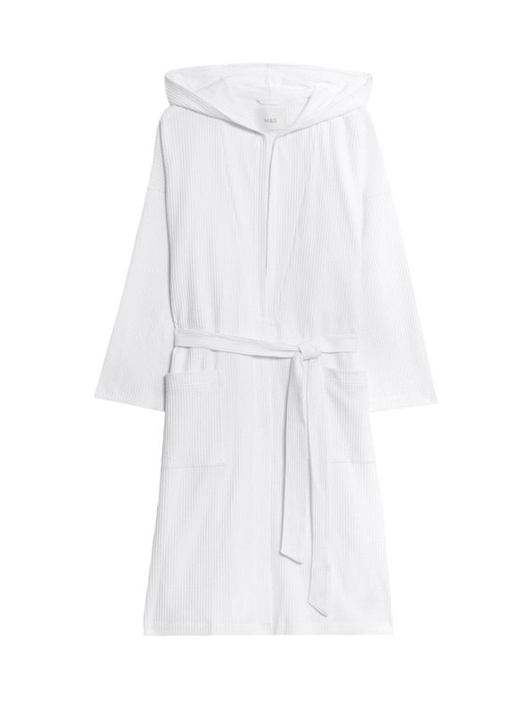 Marks & Spencer Pohodlný žerzový župan s vaflovým vzorom Marks & Spencer