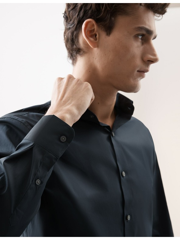 Marks & Spencer Košeľa úzkeho strihu Marks & Spencer námorná modrá