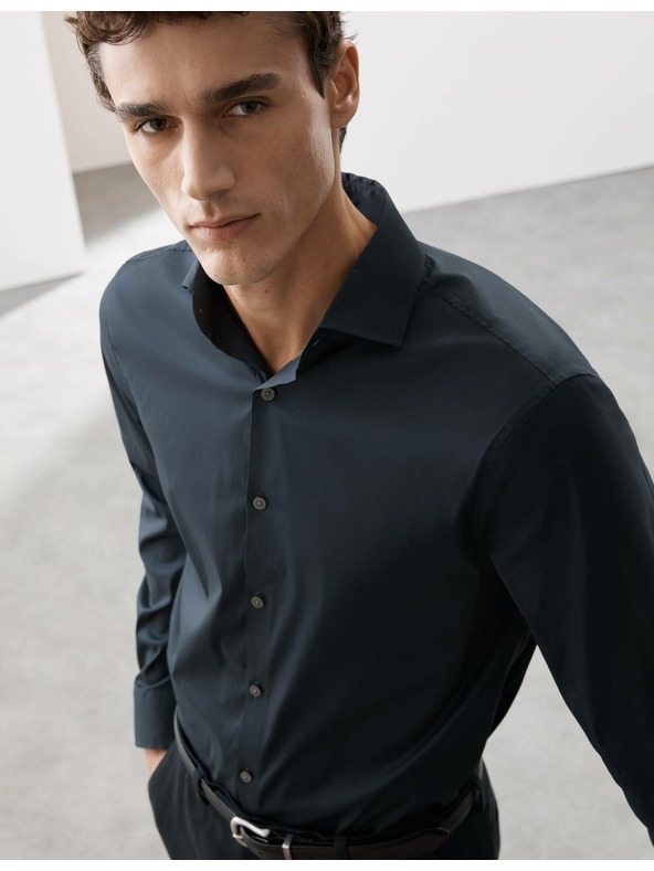 Marks & Spencer Košeľa úzkeho strihu Marks & Spencer námorná modrá