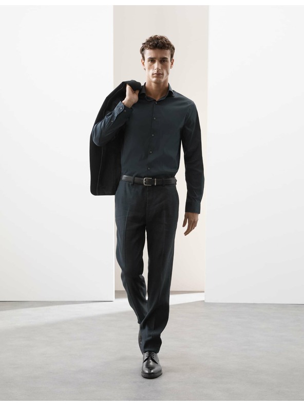 Marks & Spencer Košeľa úzkeho strihu Marks & Spencer námorná modrá