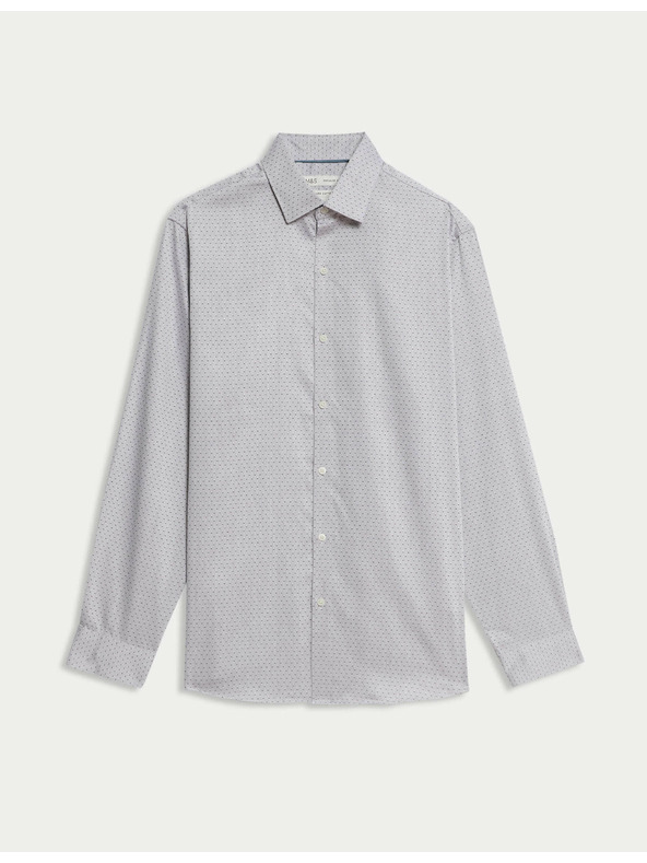 Marks & Spencer Košeľa štandardného strihu z čistej bavlny Marks & Spencer fialová