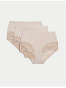 Marks & Spencer Nohavičky v páse Body Soft™, sada 3 ks Marks & Spencer béžová