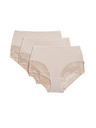 Marks & Spencer Nohavičky v páse Body Soft™, sada 3 ks Marks & Spencer béžová