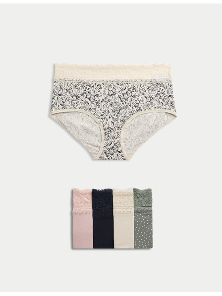 Marks & Spencer Šortkové nohavičky s vysokým pásom 5 ks Marks & Spencer zelená