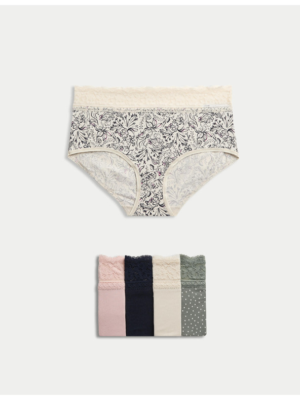 Marks & Spencer Šortkové nohavičky s vysokým pásom 5 ks Marks & Spencer zelená