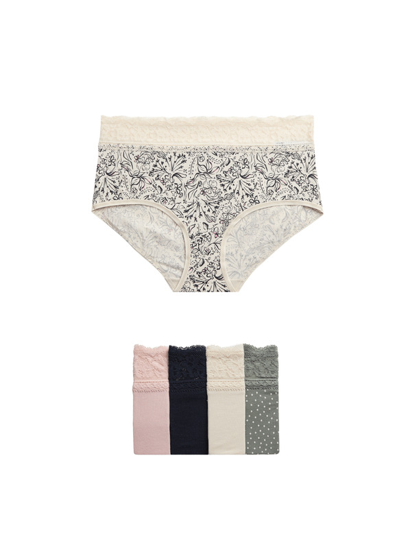 Marks & Spencer Šortkové nohavičky s vysokým pásom 5 ks Marks & Spencer zelená