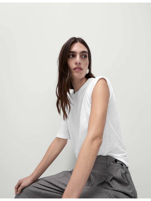 Marks & Spencer Marks & Spencer voľná košeľa z bavlny a modalu biela