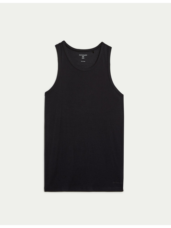 Marks & Spencer Tielko bez rukávov zo Supima® bavlny a modalu Marks & Spencer čierna