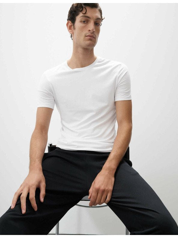 Marks & Spencer Tielko zo zmesi bavlny Supima® Marks & Spencer biele