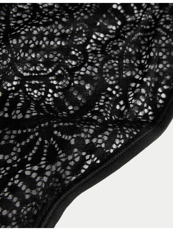 Marks & Spencer Súprava troch dámskych čiernych čipkovaných nohavičiek Marks & Spencer