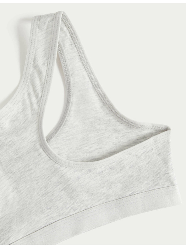 Marks & Spencer Bavlnené topy s vysokým strihom, 3 ks (6-16 rokov) Marks & Spencer sivá