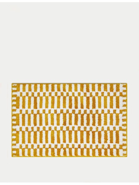 Marks & Spencer Rýchloschnúca kúpeľová predložka zo zmesi bavlny s geometrickým motívom Marks & Spencer žltá