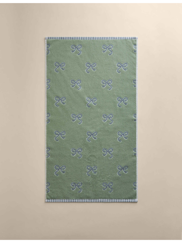 Marks & Spencer Uterák z čistej bavlny s mašľou Marks & Spencer zelená