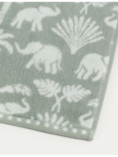 Marks & Spencer Uterák z čistej bavlny s motívom slona a paliem Marks & Spencer zelená