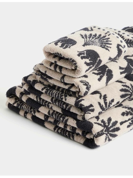 Marks & Spencer Uterák z čistej bavlny s motívom slona a paliem Marks & Spencer sivá