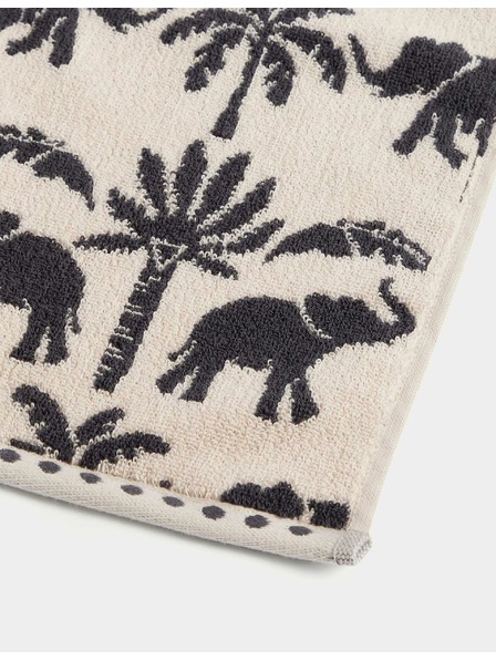 Marks & Spencer Uterák z čistej bavlny s motívom slona a paliem Marks & Spencer sivá