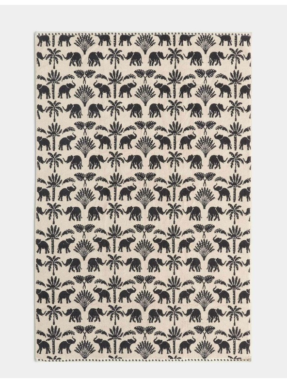 Marks & Spencer Uterák z čistej bavlny s motívom slona a paliem Marks & Spencer sivá