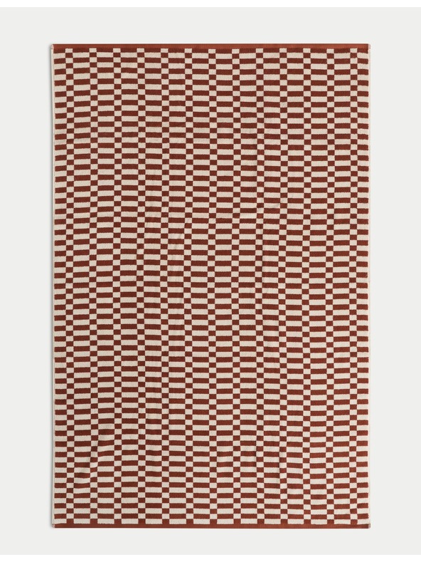 Marks & Spencer Uterák z čistej bavlny s geometrickým vzorom kociek Marks & Spencer sivá