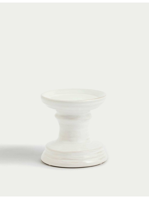 Marks & Spencer Keramický svietnik Marks & Spencer biela