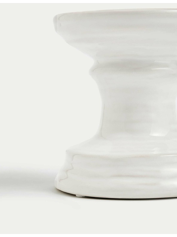 Marks & Spencer Keramický svietnik Marks & Spencer biela