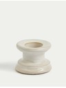 Marks & Spencer Keramický stojan na sviečku a čajovú sviečku Marks & Spencer biela