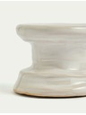 Marks & Spencer Keramický stojan na sviečku a čajovú sviečku Marks & Spencer biela
