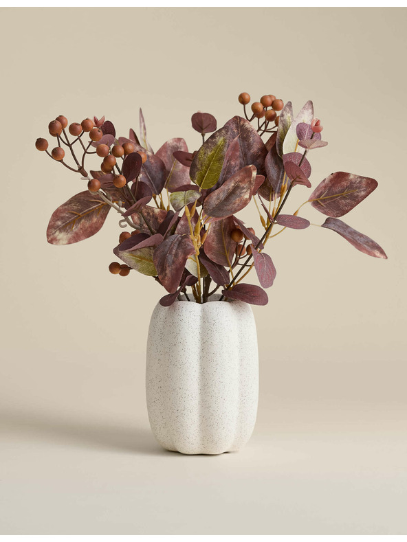 Marks & Spencer Umelé jesenné aranžmá v keramickom kvetináči Marks & Spencer biela