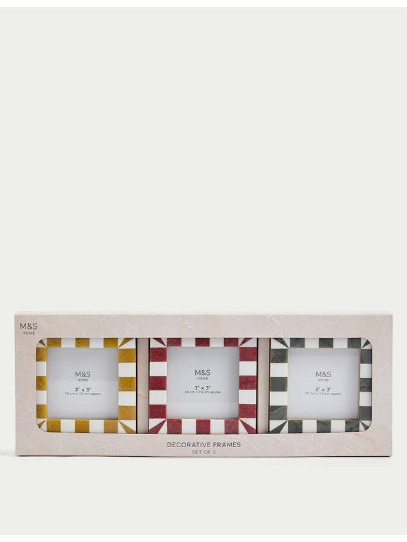 Marks & Spencer Sada 3 ks fotorámčekov 8 x 8 cm Marks & Spencer viacfarebná