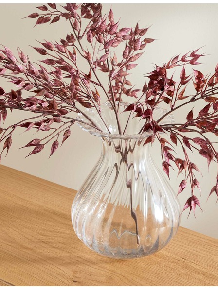 Marks & Spencer Sklenená váza s kyticou Marks & Spencer béžová