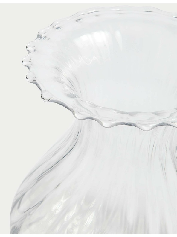 Marks & Spencer Sklenená váza s kyticou Marks & Spencer béžová