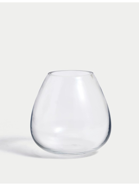 Marks & Spencer Malá sklenená váza v tvare slzy Marks & Spencer béžová