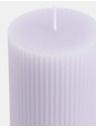 Marks & Spencer Vrúbkovaná stĺpová sviečka Marks & Spencer fialová
