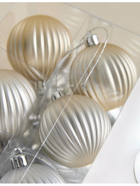 Marks & Spencer Rôznofarebné nezničiteľné vianočné gule, sada 24 ks Marks & Spencer biela